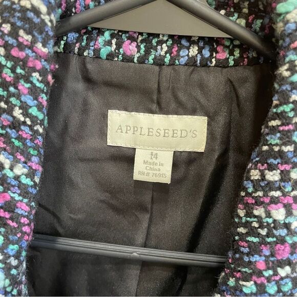 APPLESEED’S BLAZER IN BLUE TEXTURED WOOL BLEND TWEED - Picture 5 of 6